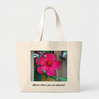 Blüte, in der Sie gepflanzt werden! Taschen-Tasche Jumbo Stoffbeutel