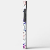 Blüte in Gipsstruktur, weicher Schatten auf Weiß Case-Mate iPhone Hülle (Rückseite / Links)