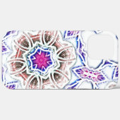 Blüte in Gipsstruktur, weicher Schatten auf Weiß Case-Mate iPhone Hülle (Rückseite (Horizontal))