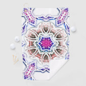 Blüte in Gipsstruktur, weicher Schatten auf Weiß Golfhandtuch (Insitu)