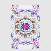 Blüte in Gipsstruktur, weicher Schatten auf Weiß Golfhandtuch (Vorderseite)