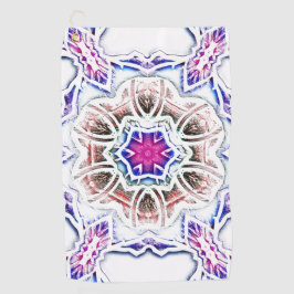 Blüte in Gipsstruktur, weicher Schatten auf Weiß Golfhandtuch