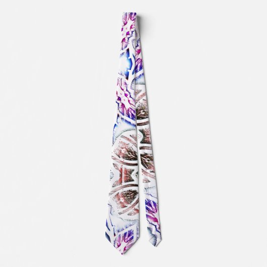 Blüte in Gipsstruktur, weicher Schatten auf Weiß Krawatte (Vorderseite)