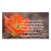 Blüte in orangefarbenen Kakteen Blüte Magnetische Visitenkarte (Vorderseite)