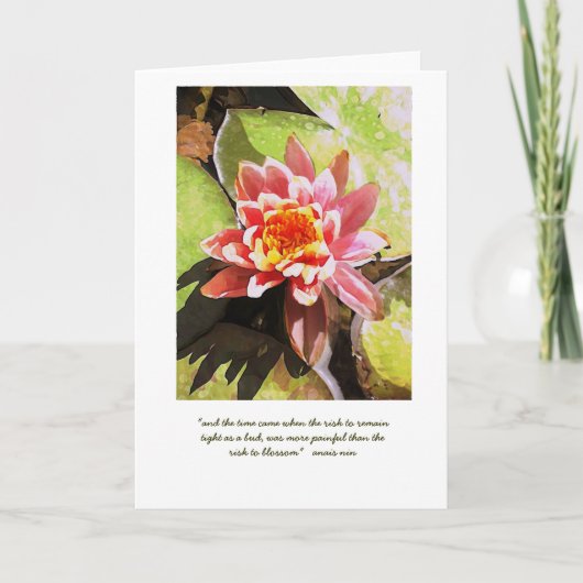 Blüte Karte (Vorderseite)