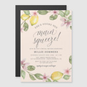 Blüte | Lemon Wreath Main Squeeze Brautparty Magneteinladung (Vorne/Hinten)