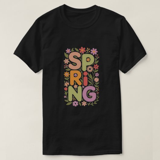 Blüte mit Frühling T-Shirt (Design vorne)