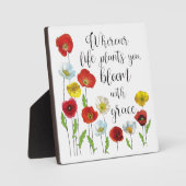 Blüte mit Gnade - Mohnblüten - Blume Fotoplatte (Vorderseite)