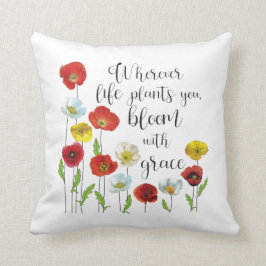 Blüte mit Gnade - Mohnblüten - Blume Kissen