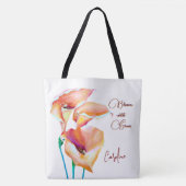 Blüte mit Grace Pastel Fluid Colors Tote Beutel Tasche (Vorderseite)