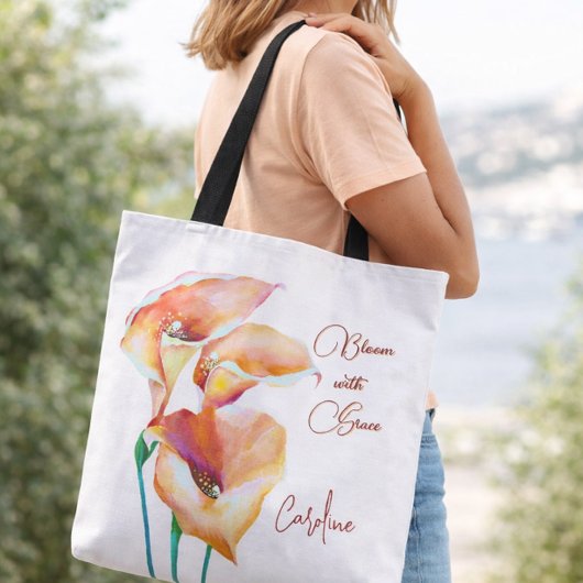 Blüte mit Grace Pastel Fluid Colors Tote Beutel Tasche