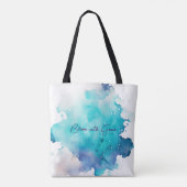 Blüte mit Grace Pastel Fluid Colors Tote Beutel Tasche (Rückseite)