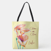 Blüte mit Grace Pastel Fluid Colors Tote Beutel Tasche (Vorderseite)