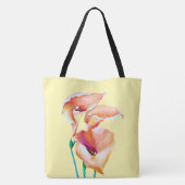 Blüte mit Grace Pastel Fluid Colors Tote Beutel Tasche (Rückseite)