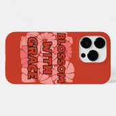 Blüte mit grau-rosa Wildblume Case-Mate iPhone Hülle (Rückseite (Horizontal))