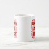 Blüte mit grau-rosa Wildblume Kaffeetasse (Mittel)