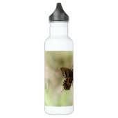 Blüte mit Schmetterling, personalisiert Edelstahlflasche (Links)