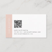 Blüte | Moderner Minimalistischer QR-Code Visitenkarte (Vorderseite)