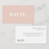 Blüte | Modernes Elegantes Minimalistisches Berufl Visitenkarte (Vorne/Hinten)