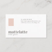 Blüte | Modernes Elegantes Minimalistisches Berufl Visitenkarte (Rückseite)