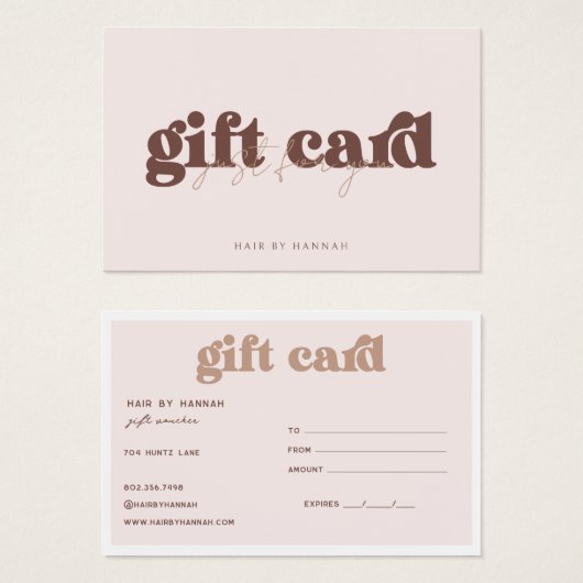 Blüte | Modernes Minimalistisches Geschenkzertifik (Vorne & Hinten)