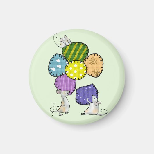 Blüte nähen magnet (Vorne)