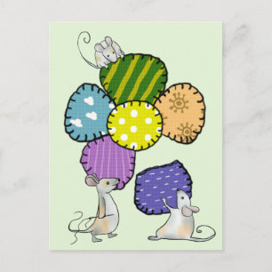 Blüte nähen postkarte