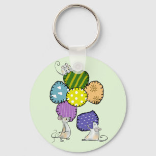 Blüte nähen schlüsselanhänger