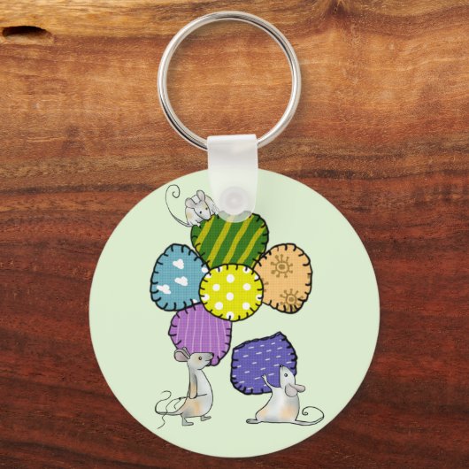 Blüte nähen schlüsselanhänger (Vorderseite)