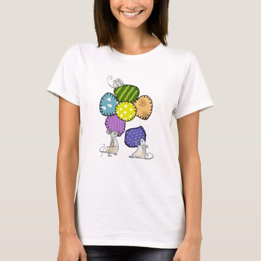 Blüte nähen T-Shirt (Vorderseite)