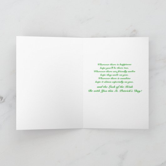 Blüte O Glück Karte (Innenseite)