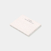 Blüte | Pastell Leopard Print Personalisiert Post-it Klebezettel (angewinkelt)