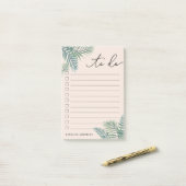 Blüte | Personalisierte Tropenfolien Post-it Klebezettel (Auf Schreibtisch)