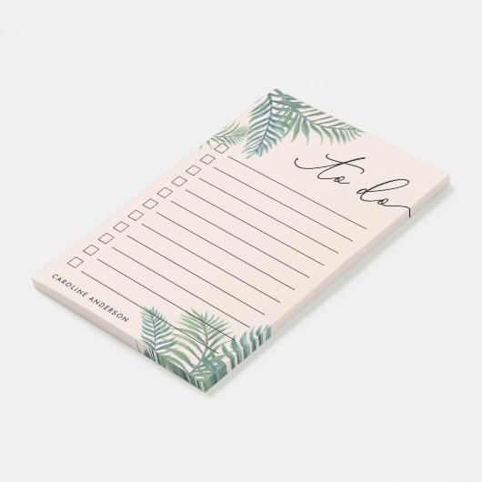 Blüte | Personalisierte Tropenfolien Post-it Klebezettel (angewinkelt)