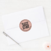 Blüte | Personalisierter QR-Code mit Liebe Runder Aufkleber (Umschlag)