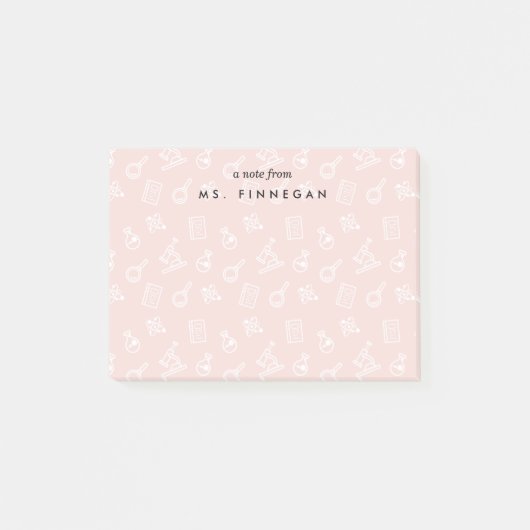 Blüte | Personalisierter Wissenschaftslehrer Post-it Klebezettel (Vorderseite)