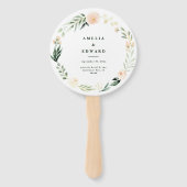 Blüte, pfirsichblütenfarbene + Hochzeit Fächer (Vorderseite)