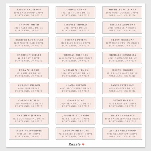 Blüte | Private Guest Address Labels (Blatt)