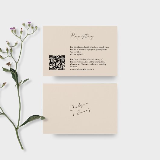 Blüte | QR Code Hochzeitskarte