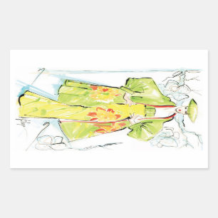 Blüte Rechteckiger Aufkleber