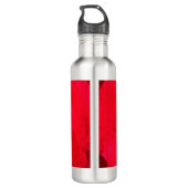 Blüte Rose Rot Edelstahlflasche (Rückseite)