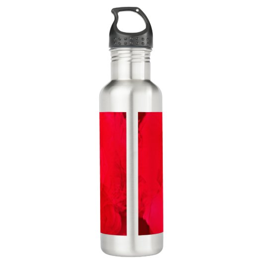 Blüte Rose Rot Edelstahlflasche (Rückseite)