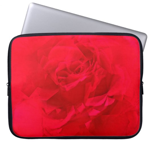 Blüte Rose Rot Laptopschutzhülle (Vorderseite)