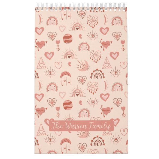 Blüte | Terracotta Boho Herz Themendesign Foto Kalender (Titelbild)