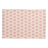 Blüte | Terracotta Boho Herz Themenmuster Kissenbezug (Rückseite-Links)