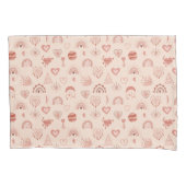 Blüte | Terracotta Boho Herz Themenmuster Kissenbezug (Vorderseite-Links)