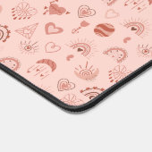 Blüte | Terracotta Boho Herz Themenname Schreibtischunterlage (Ecke)