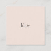 Blüte | Ultra Minimal Name & QR Code Quadratische Visitenkarte (Vorderseite)