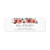 Blüte und Blauer Bläschen Rücksendeadresse (Vorne)