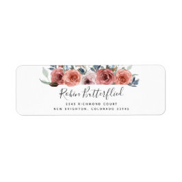 Blüte und Blauer Bläschen Rücksendeadresse